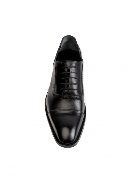 Oxford Textured Black Din Piele De Vitel Piele Naturală, Construcție Manuală, Detalii Exclusiviste [1]
