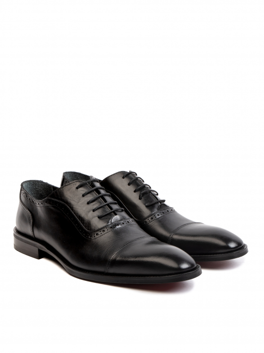 Oxford Textured Black Din Piele De Vitel Piele Naturală, Construcție Manuală, Detalii Exclusiviste [3]