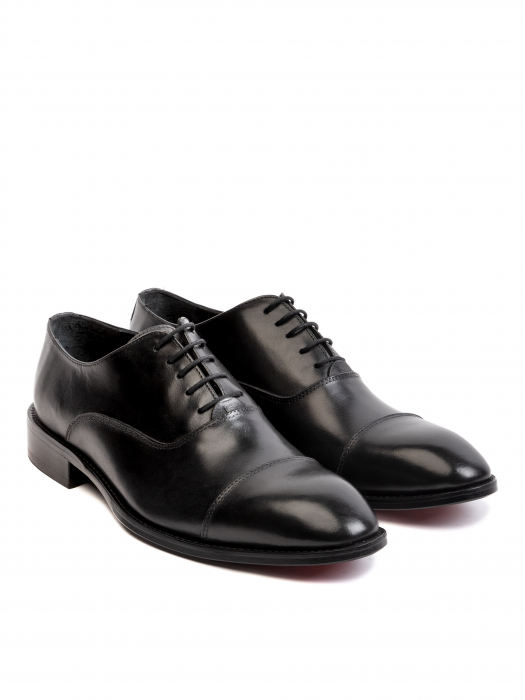 Oxford textured Black Piele Naturală, Construcție Manuală, Detalii Exclusiviste [3]