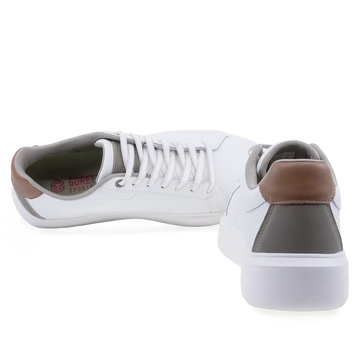 Pantofi barbati casual albi din piele naturala Goretti cu talpa injectata usoara [3]