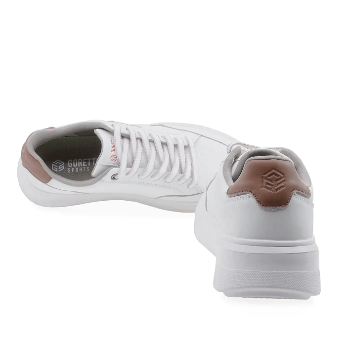 Pantofi barbati casual albi din piele naturala Goretti cu talpa usoara [3]