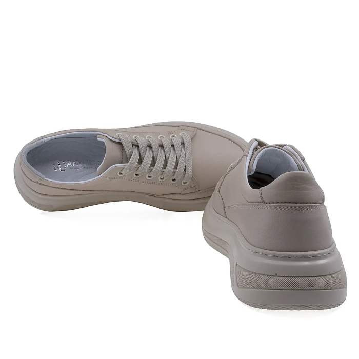Pantofi casual damă Anna Viotti din piele naturală box, bej, talpă față 2,5 cm, platformă spate 4 cm - D16-410 [3]