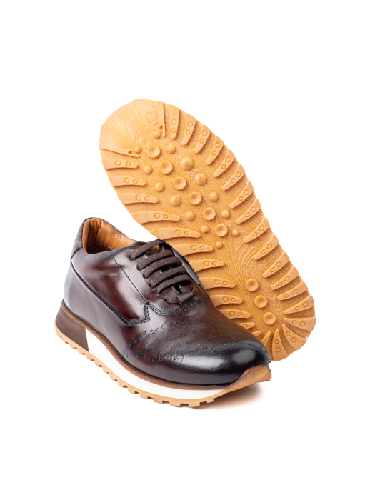 Pantofi casual din piele pentru bărbați Urban Script Brown [5]