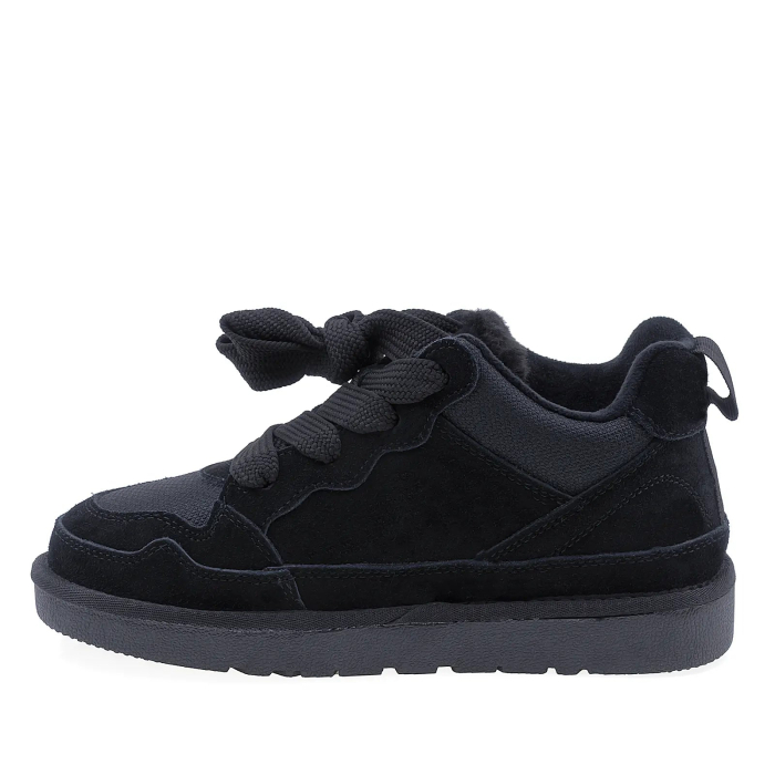 Pantofi Dama Casual Anna Viotti Piele Intoarsa D114-PK2690-1 Negru [3]