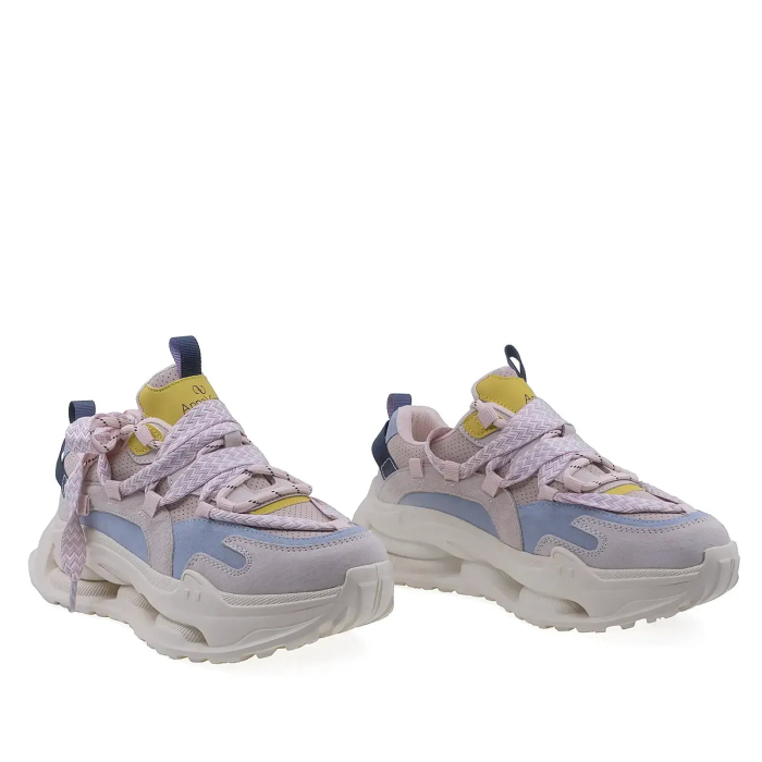 Pantofi dama sport roz din piele intoarsa Anna Viotti cu platforma confortabila [2]