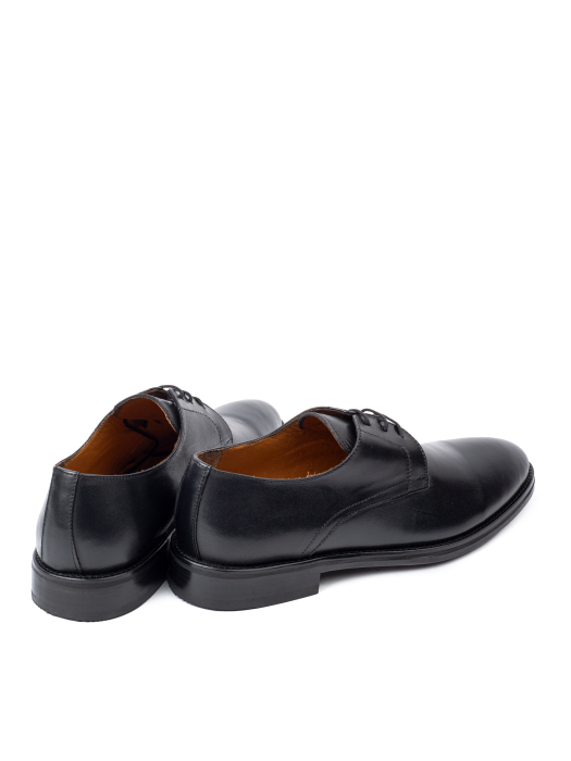Pantofi de piele pentru bărbați Derby Black Classic [3]