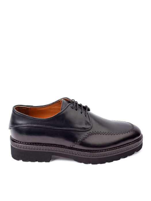 Pantofi de piele pentru bărbați Derby Black Urban Chunky [2]