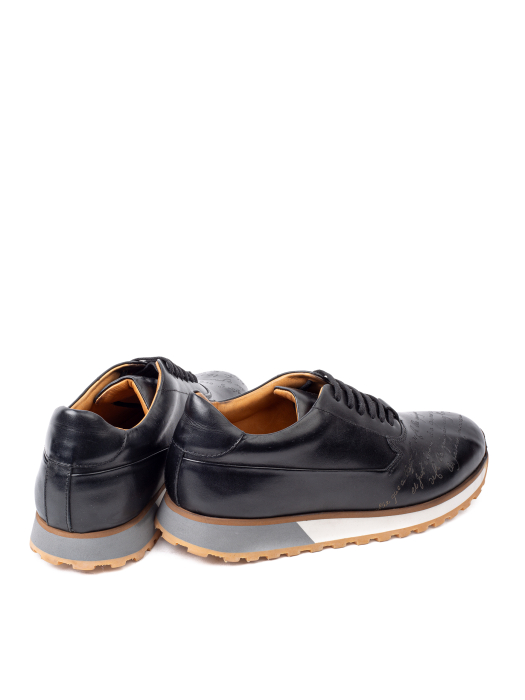Pantofi de piele pentru bărbați Derby Urban Script Black [2]