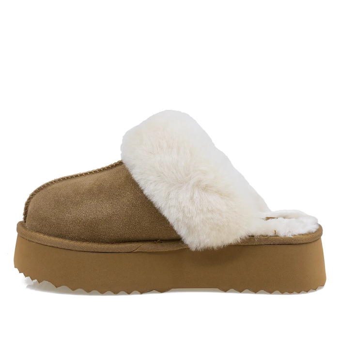 Papuci Dama Casual Anna Viotti Piele Intoarsa D113-11 Camel [3]