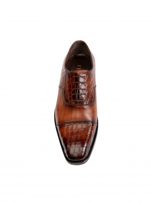 Partially Radiant Walnut Oxford – Piele Italiană, Pictați Manual, Talpă Roșie [1]