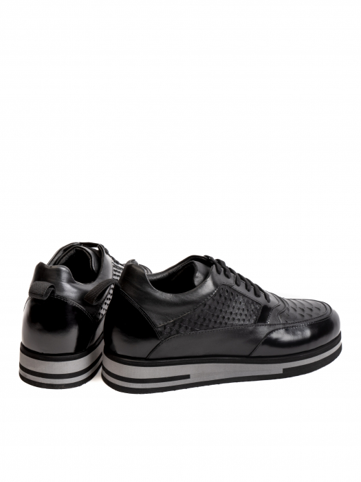 Sneakers Scaled Black – Piele Naturală, Construcție Manuală, Detalii Exclusiviste [4]