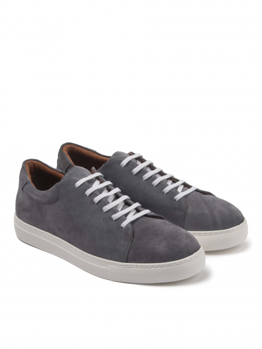 Steel Gray Sneakers – Piele Naturală, Construcție Manuală, Detalii Exclusiviste [3]