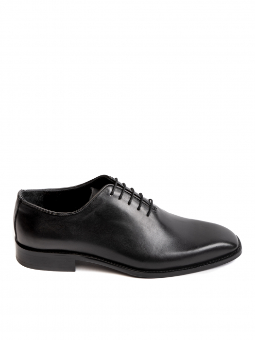 Textured Deep Black Oxford Piele Naturală, Construcție Manuală, Detalii Exclusiviste [2]