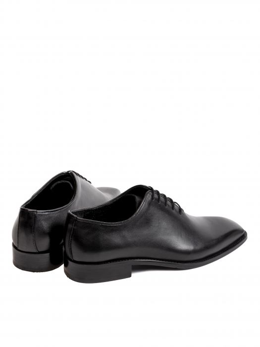 Textured Deep Black Oxford Piele Naturală, Construcție Manuală, Detalii Exclusiviste [4]