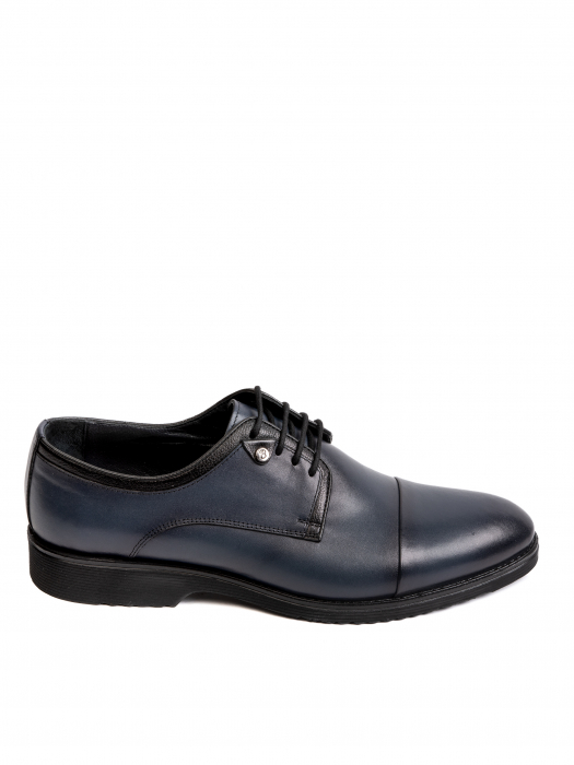 Yale blue Oxford – Piele Italiană, Pictați Manual, Talpă Roșie [2]