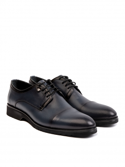 Yale blue Oxford – Piele Italiană, Pictați Manual, Talpă Roșie [3]