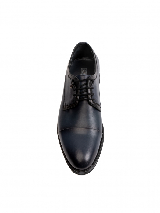 Yale blue Oxford – Piele Italiană, Pictați Manual, Talpă Roșie [1]