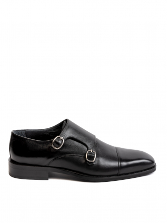 All Black Double Monk Strap – Piele Naturală, Construcție Manuală, Detalii Exclusiviste [1]