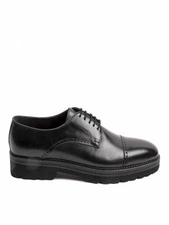 All Black Embroidery Derby – Piele Naturală, Confort Premium, Talpă Rezistentă [1]