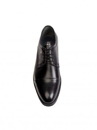 Oxford - All Black Oxford – Piele Italiană, Pictați Manual, Talpă Roșie