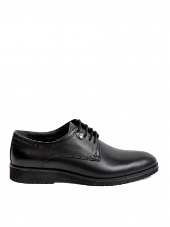 All Deep Black Oxford – Piele Italiană, Pictați Manual, Talpă Roșie [1]