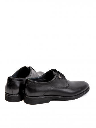 All Deep Black Oxford – Piele Italiană, Pictați Manual, Talpă Roșie [3]