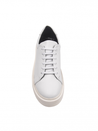 Sneakers - All White Sneakers – Piele Naturală, Construcție Manuală, Detalii Exclusiviste