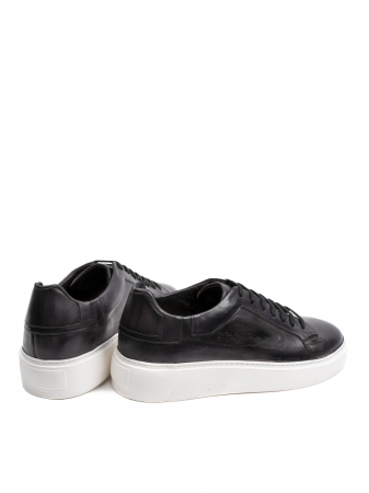 Black and white Manuscript Sneakers – Piele Naturală, Construcție Manuală, Detalii Exclusiviste [3]