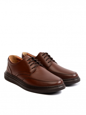Caramel Brown Derby – Piele Naturală, Confort Premium, Talpă Rezistentă [2]