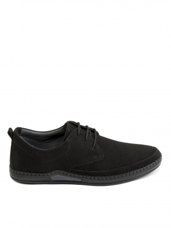 Casual Airy All Black Derby – Piele Naturală, Confort Premium, Talpă Rezistentă [1]