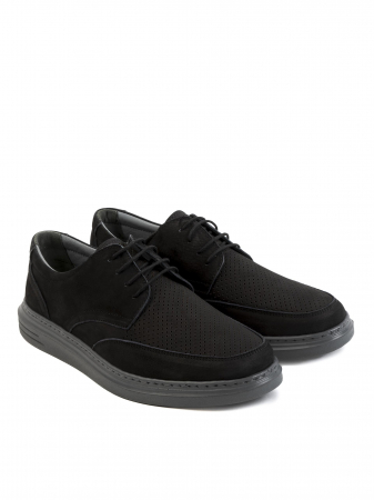 Casual Airy Black with Grey Loafers – Piele Naturală, Design Elegant, Confort Maximal [2]