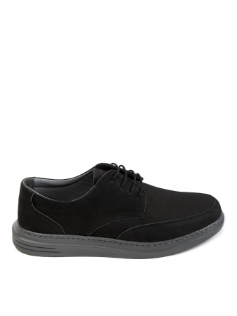 Casual Airy Black with Grey Loafers – Piele Naturală, Design Elegant, Confort Maximal [1]