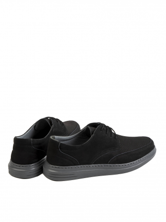 Casual Airy Black with Grey Loafers – Piele Naturală, Design Elegant, Confort Maximal [3]