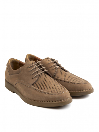 Casual Airy Ecru Yellow Derby – Piele Naturală, Confort Premium, Talpă Rezistentă [2]