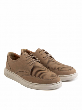 Casual Airy Ecru Yellow Derby – Piele Naturală, Confort Premium, Talpă Rezistentă [2]