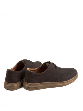 Casual Airy Mocha Brown Derby – Piele Naturală, Confort Premium, Talpă Rezistentă [3]