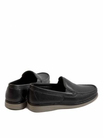 Casual All Black Textured Loafer – Piele Naturală, Construcție Manuală, Detalii Exclusiviste [3]