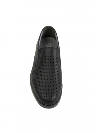 Loafers - Casual Black Airy Loafers – Piele Naturală, Design Elegant, Confort Maximal