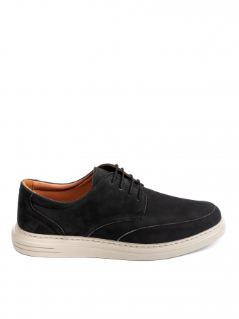 Casual Charcoal Black Derby – Piele Naturală, Confort Premium, Talpă Rezistentă [1]