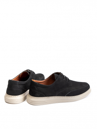 Casual Charcoal Black Derby – Piele Naturală, Confort Premium, Talpă Rezistentă [3]