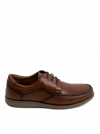 Casual Cinnamon Brown Derby – Piele Naturală, Confort Premium, Talpă Rezistentă [1]
