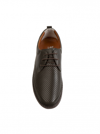 Derby - Casual Dark Chocolate Brown Airy Derby – Piele Naturală, Confort Premium, Talpă Rezistentă