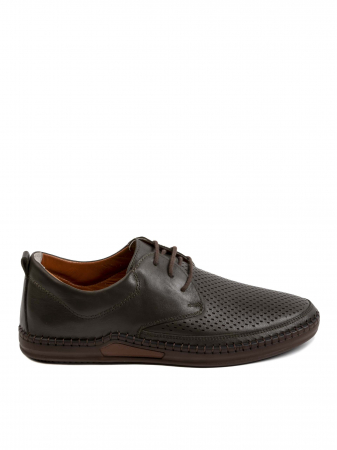 Casual Dark Chocolate Brown Airy Derby – Piele Naturală, Confort Premium, Talpă Rezistentă [1]