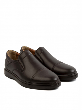 Casual dark Chocolate Loafers – Piele Naturală, Design Elegant, Confort Maximal [2]