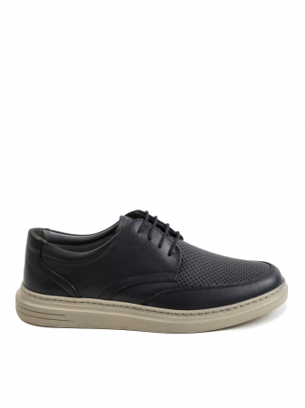 Casual Dark Space Blue Airy Derby – Piele Naturală, Confort Premium, Talpă Rezistentă [1]