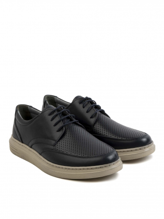 Casual Dark Space Blue Airy Derby – Piele Naturală, Confort Premium, Talpă Rezistentă [2]
