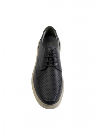 Derby - Casual Dark Space Blue Airy Derby – Piele Naturală, Confort Premium, Talpă Rezistentă