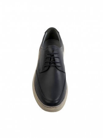 Derby - Casual Dark Space Blue Derby – Piele Naturală, Confort Premium, Talpă Rezistentă