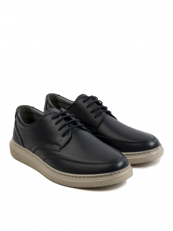 Casual Dark Space Blue Derby – Piele Naturală, Confort Premium, Talpă Rezistentă [2]