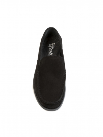Loafers - Casual Deep Black Loafers – Piele Naturală, Design Elegant, Confort Maximal